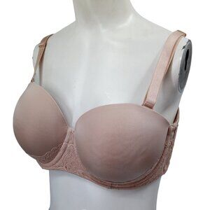 Torrid Curve Strapless Underwire Multiway Bra Size 40B Beige Removable Straps